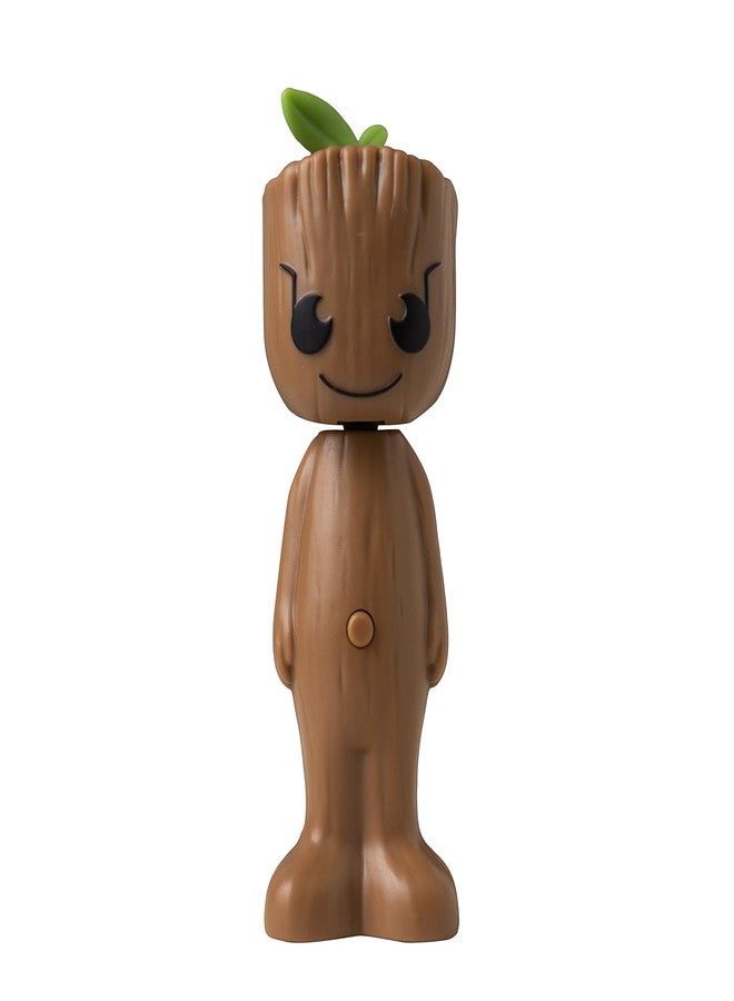 Brush Buddies Marvel Groot Kids Toothbrush, Soft & Rounded Bristles, Poppin' Fun Superhero Toothbrush Cover - Image 2